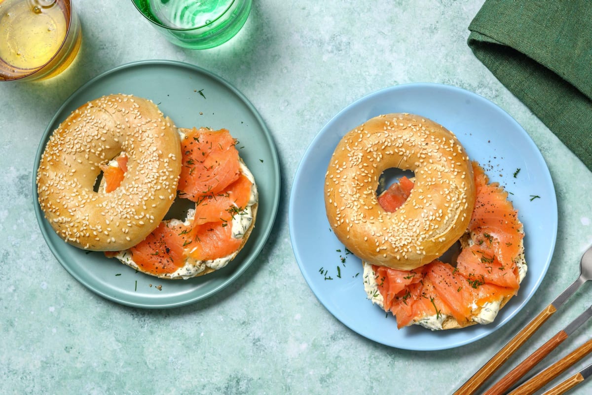 Smoked Salmon and Sesame Ciabatta