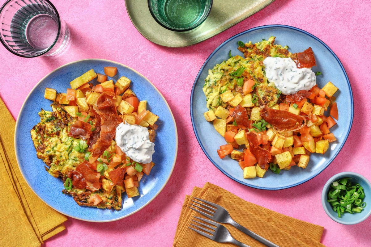 Stekta ricotta- och zucchinifritters