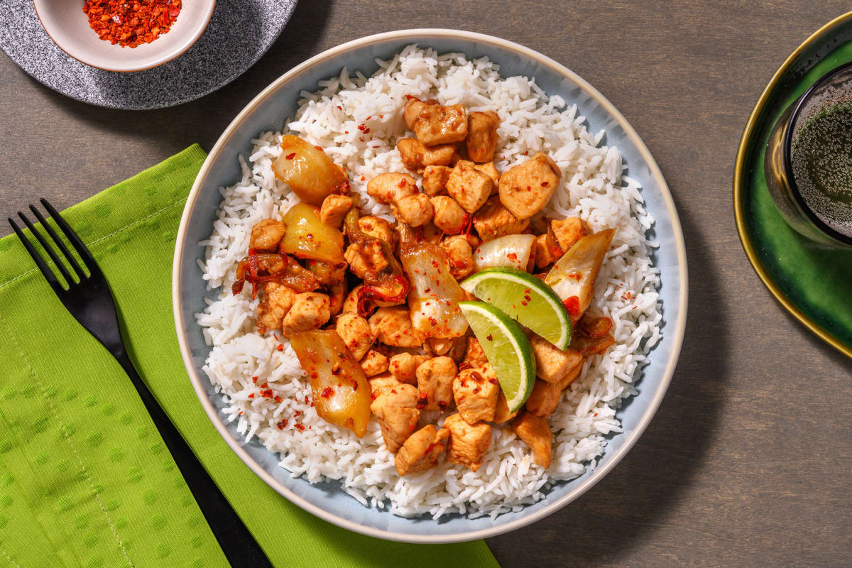 Pad kra pao di pollo alla thailandese
