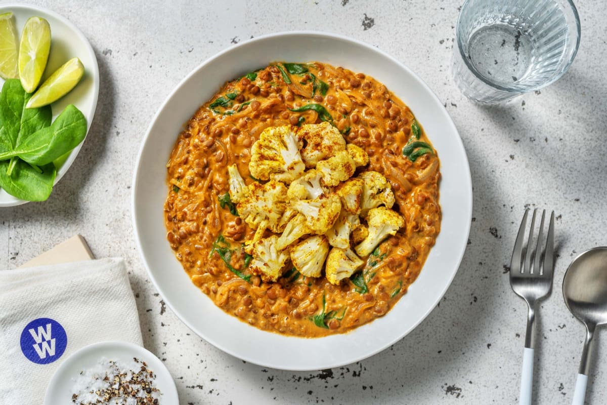 North Indian Style Cauliflower & Lentil Dal