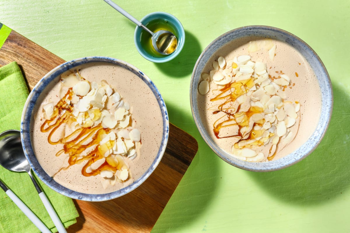 Pindakaas-banaan smoothiebowl