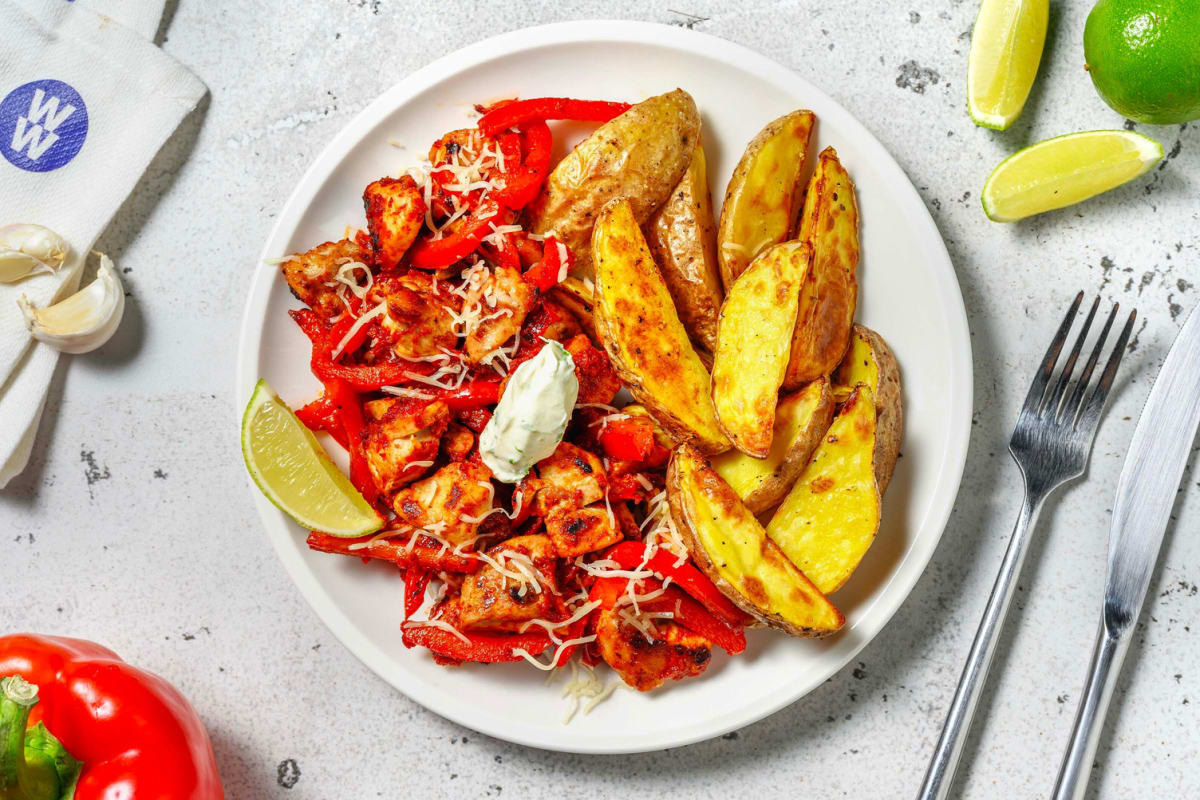 Fajita Chicken Loaded Wedges