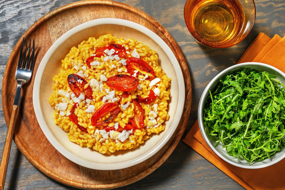 Stovetop Chicken, Goat's Cheese and SunDried Tomato Risotto Recipe