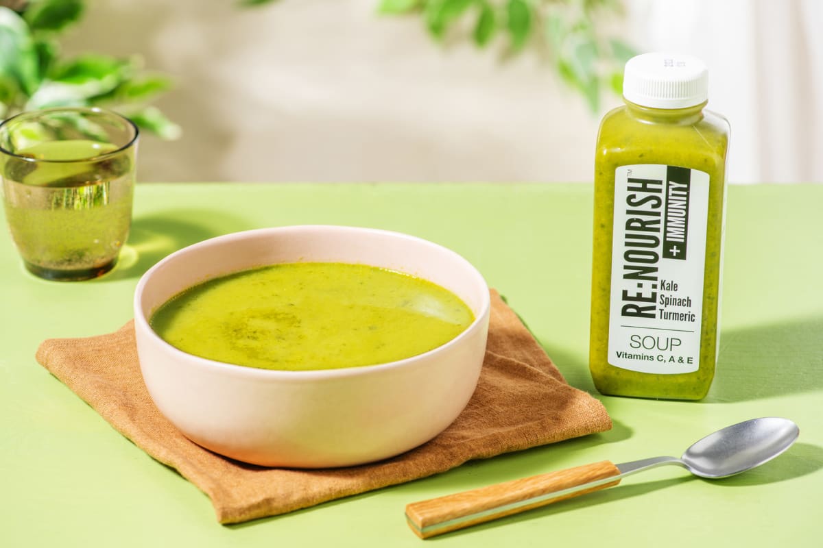 Re:Nourish Immunity - Kale, Spinach and Turmeric Soup