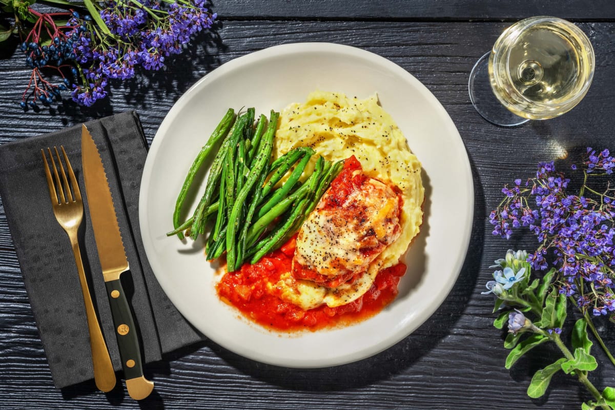 Cheesy Chicken and Serrano Ham Parmigiana