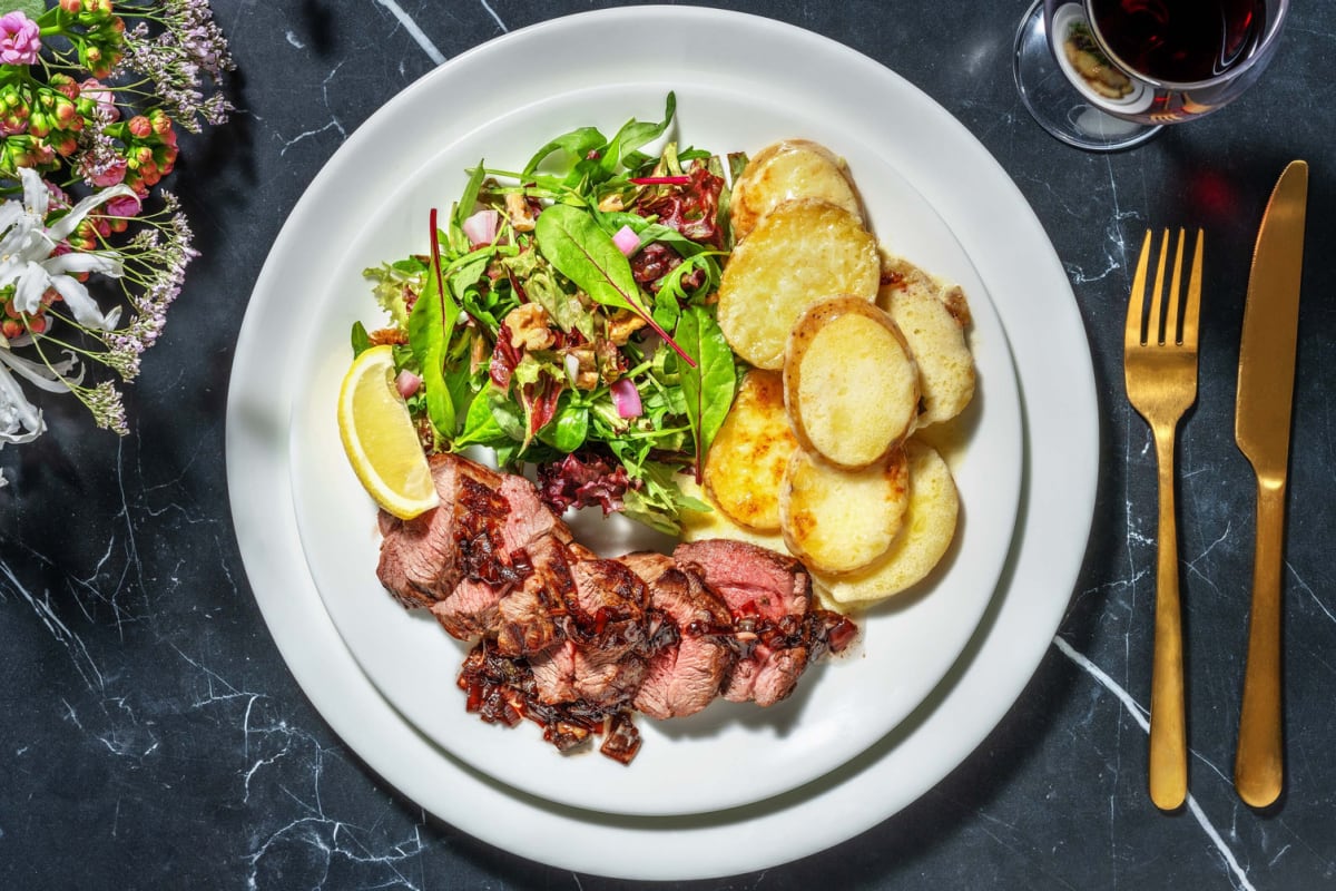 Lamb and red wine jus sauce