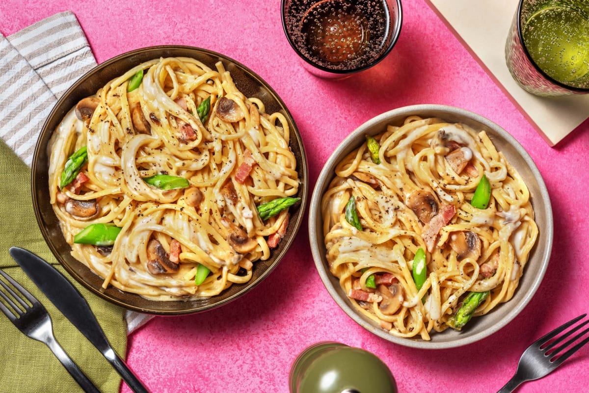 Presto Chicken and Mushroom Linguine