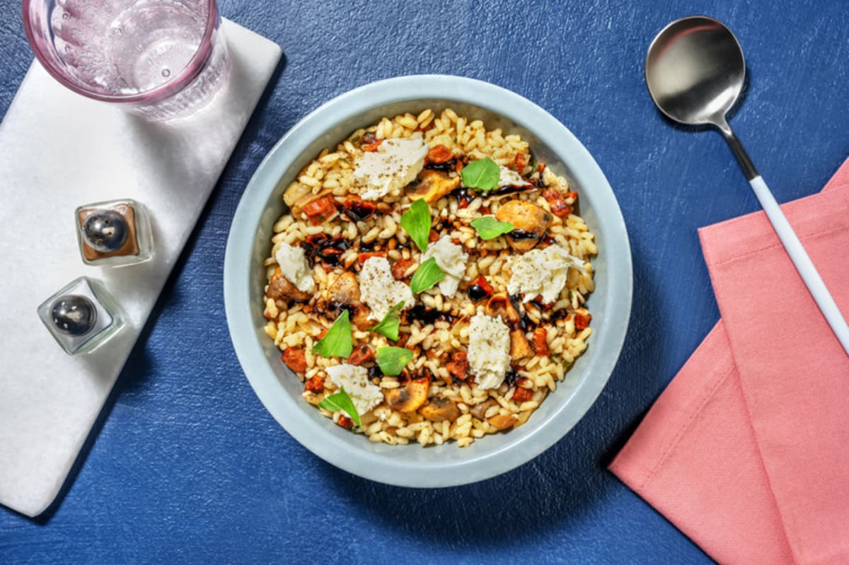 Oven-baked Chorizo and Mushroom Risotto