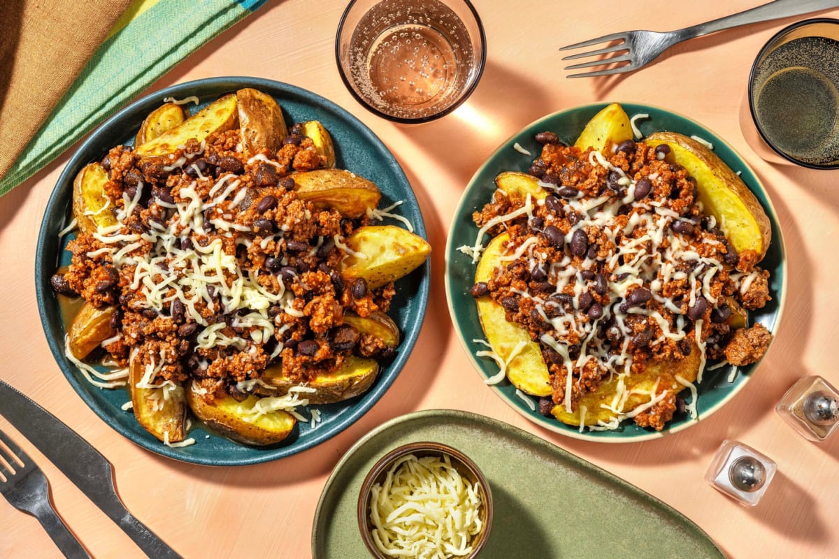 Mexican Style Beef Loaded Wedges