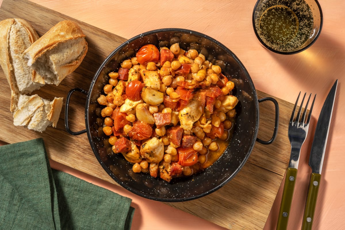 Iberian Chicken and Chickpea Bake