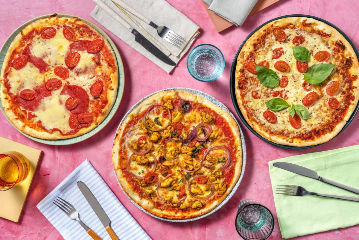 Pizza Party: Margherita, Kipshoarma & Salami