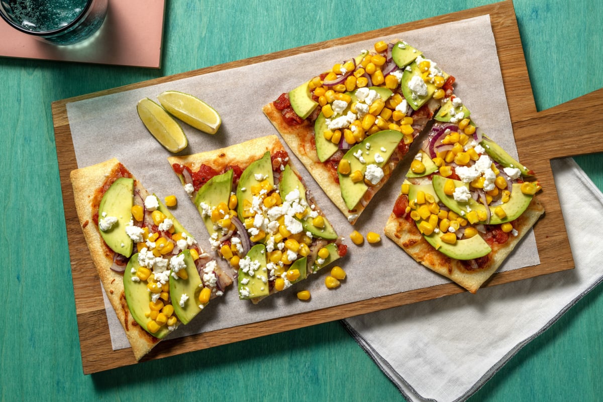 Tex-Mex pizza met avocado 