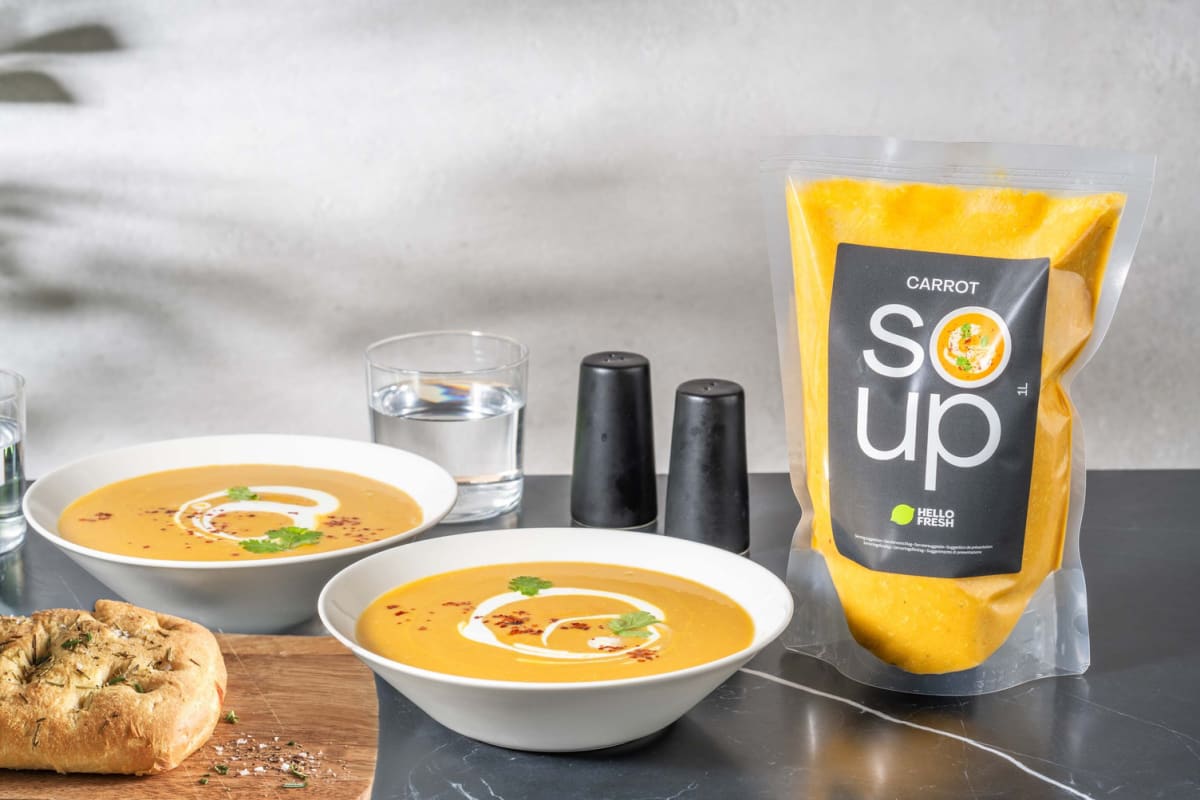 Gulerodssuppe og Focaccia