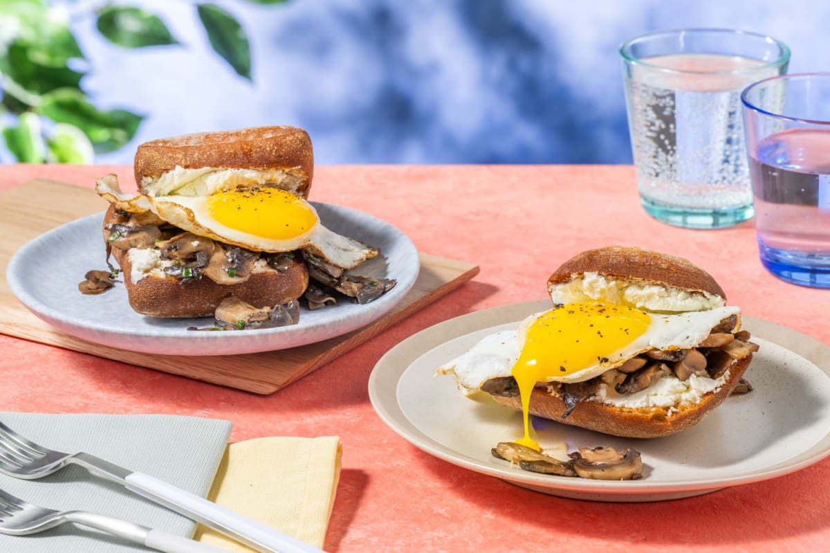 Cream Cheese & Chive Mushroom Ciabatta