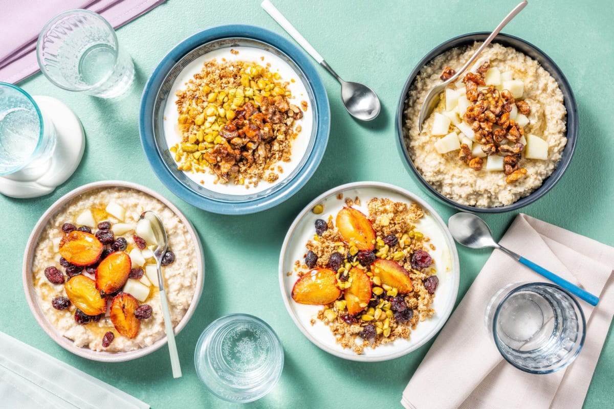 4 Day Breakfast Plan | Fruit & Nut Granola and Oats | 4 Meals | 2 Portions Each
