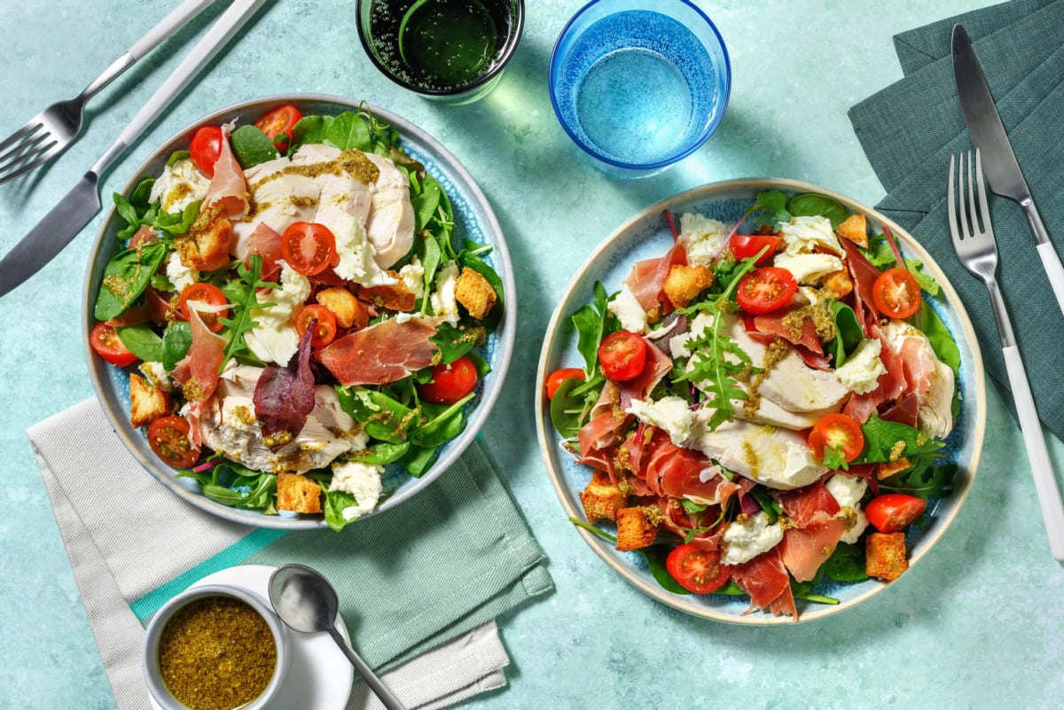 Chicken, Serrano Ham & Mozzarella Salad