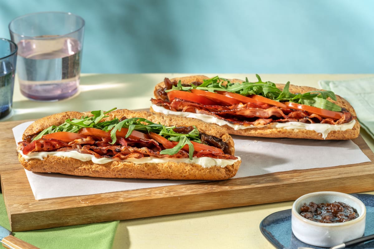 Crispy Bacon, Tomato & Onion Marmalade Roll Recipe HelloFresh