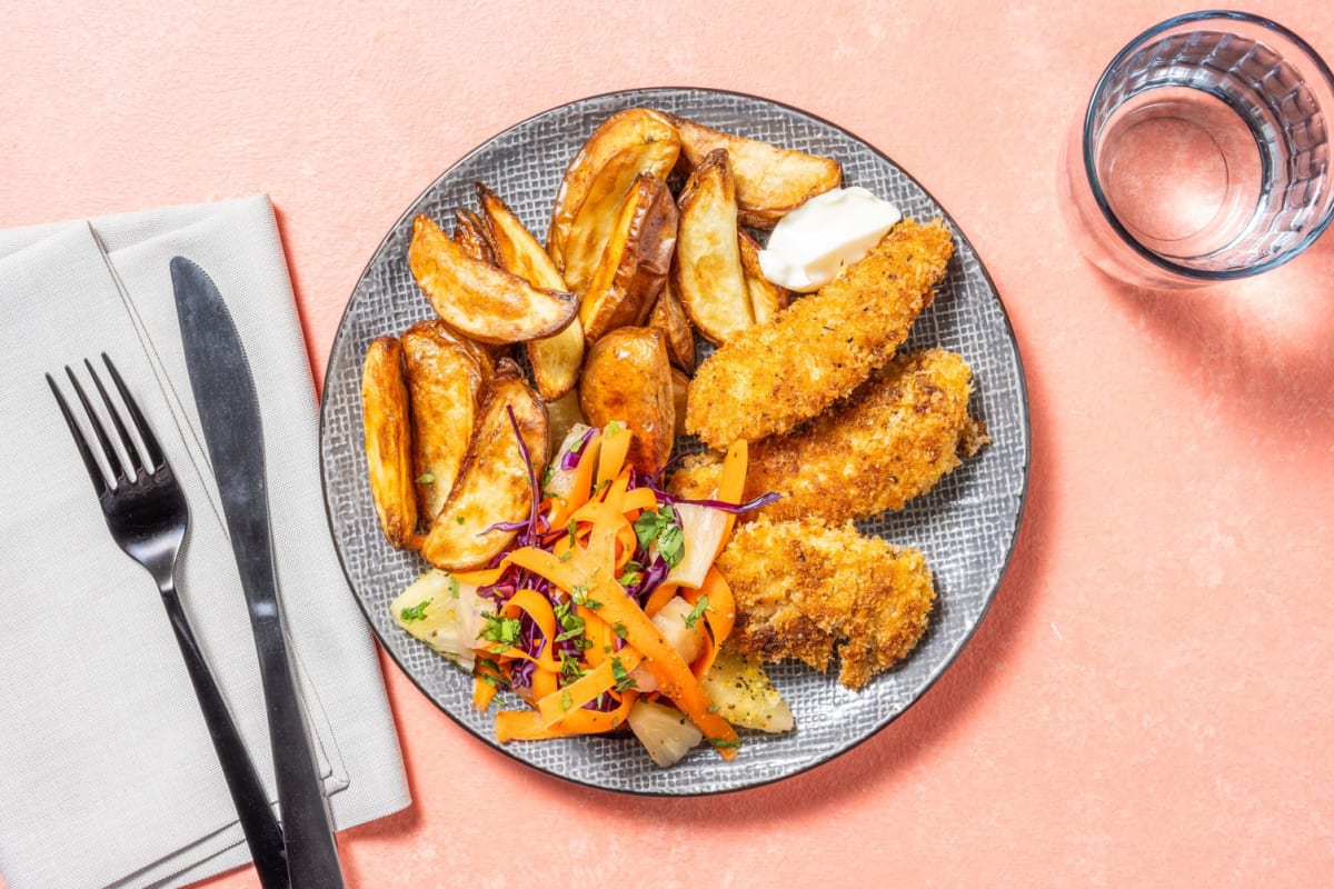 Coconut-cajun breaded chicken