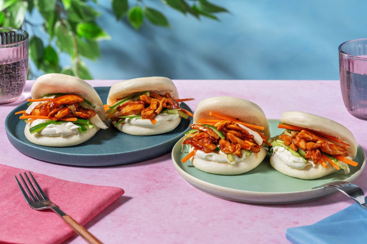 Bao-bun au poulet assaisonné façon barbecue