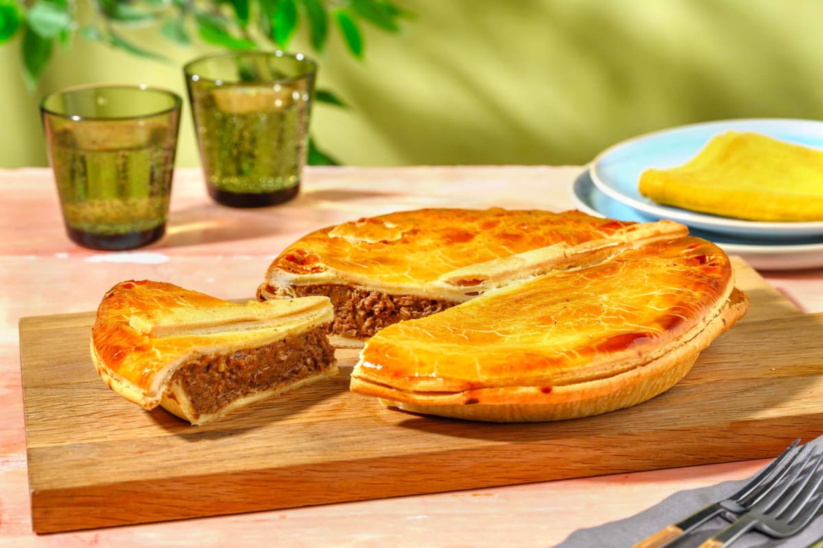 Tourte au ragoût de viande - grande