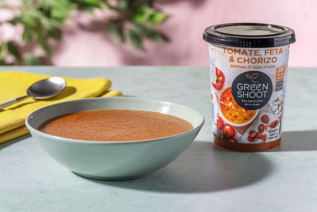 [test]Soupe repas Tomate feta chorizo 