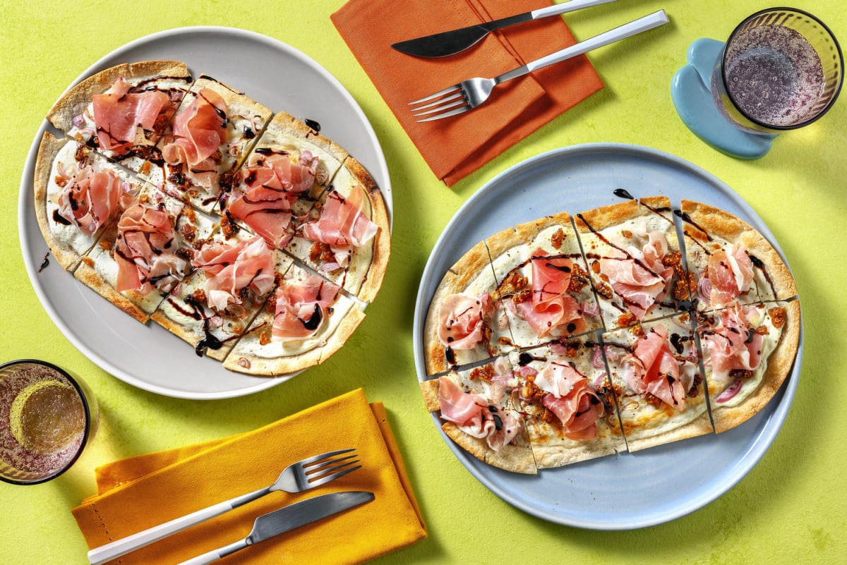 Flammkuchen met serranoham