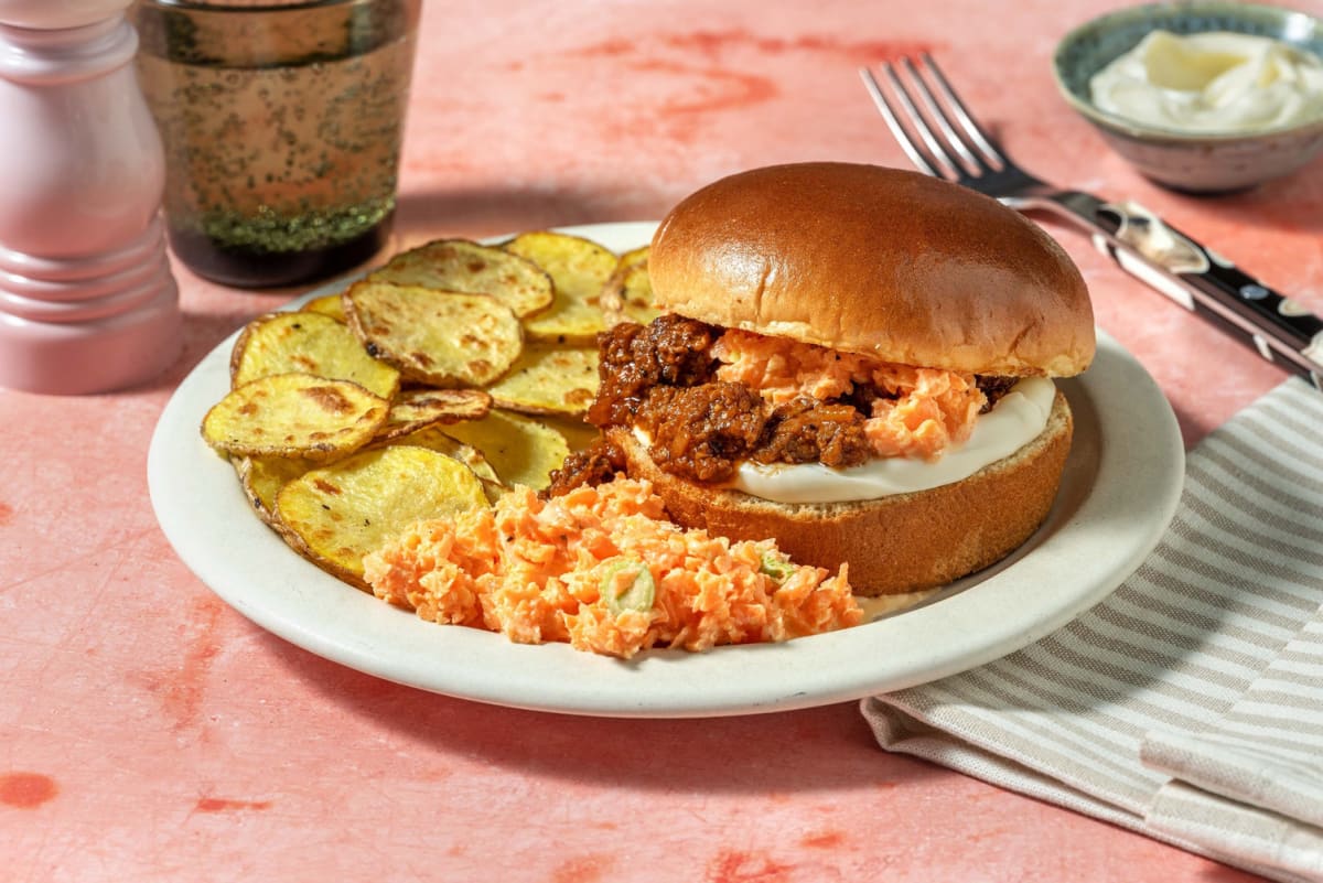 Sloppy Joe! Burger mit Rinderhackfleischsoße