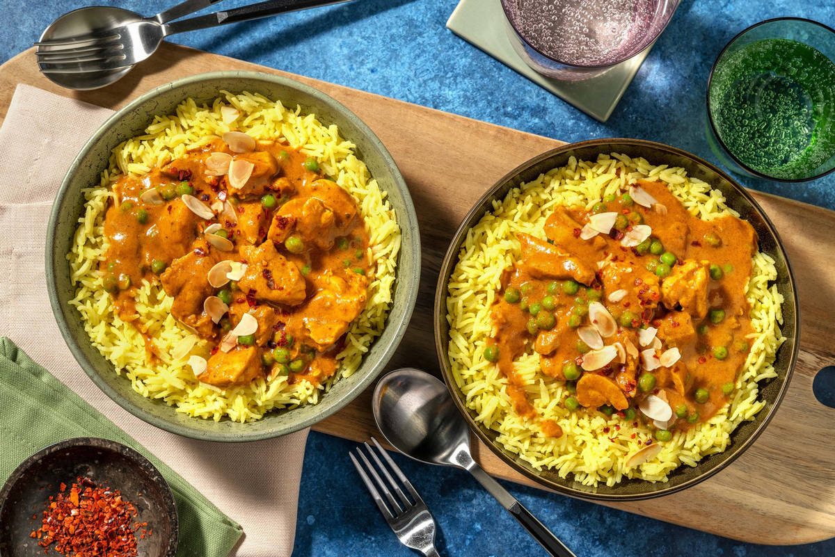 Butter Chicken and Turmeric Rice Recipe HelloFresh