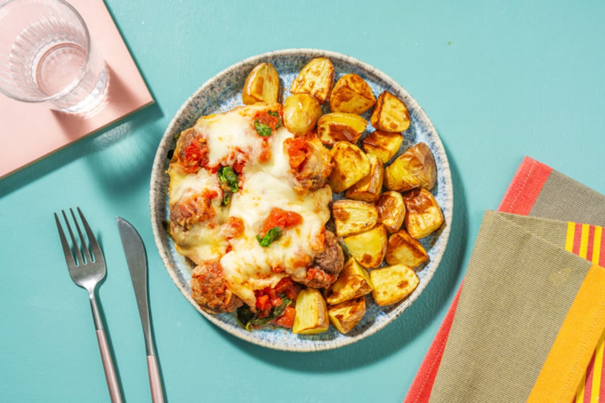 Lean Beef Meatballs and Melted Mozzarella