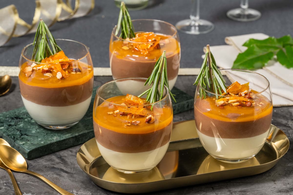 Chocolademousse met sinaasappelcoulis