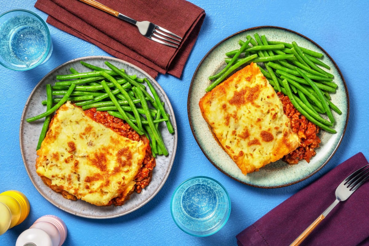 Pork and Cheesy Mash Pie