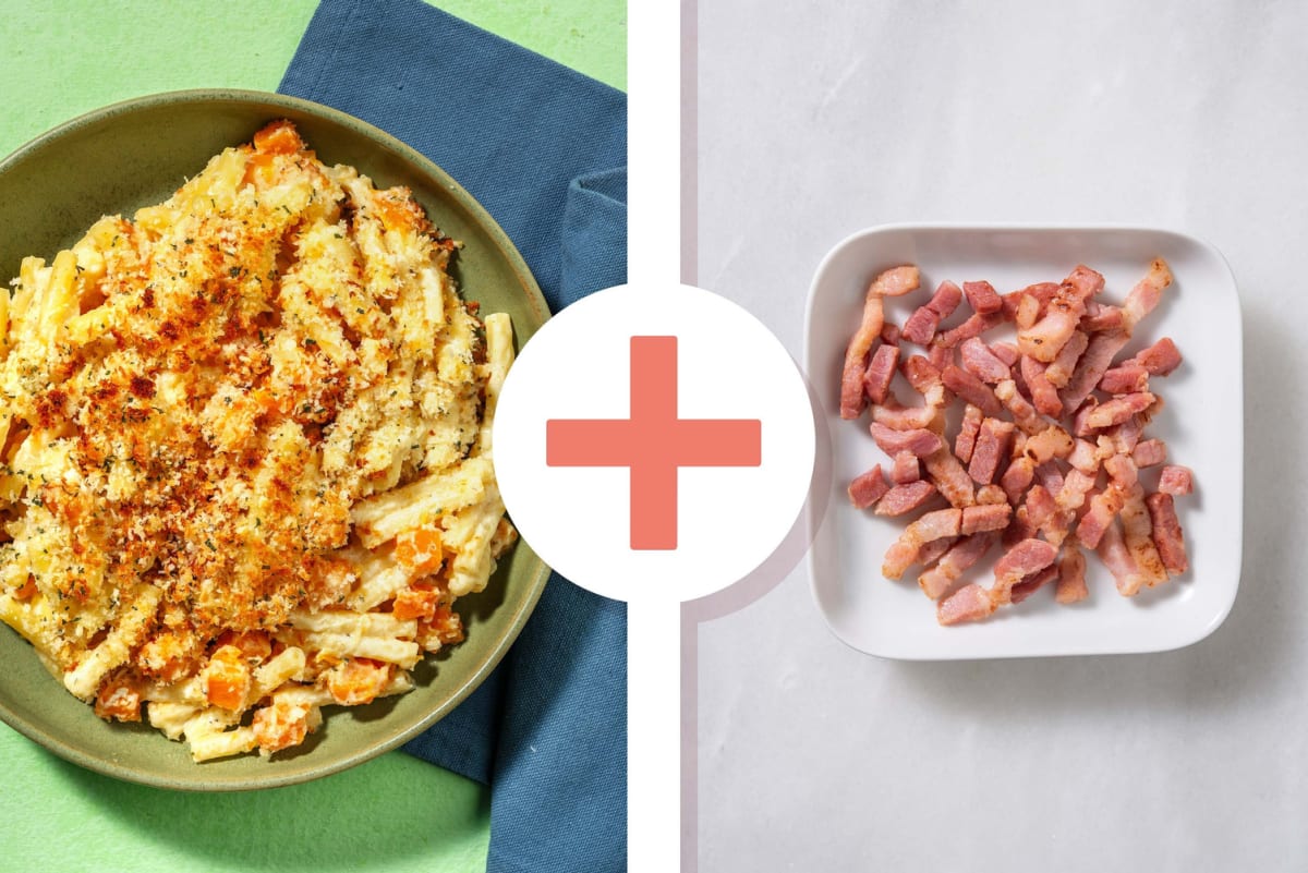 Bacon and Sweet Potato Mac and Cheese