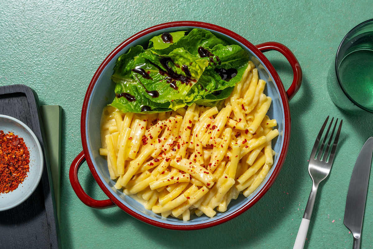 Simple Stovetop Veggie 'Nduja Mac & Cheese