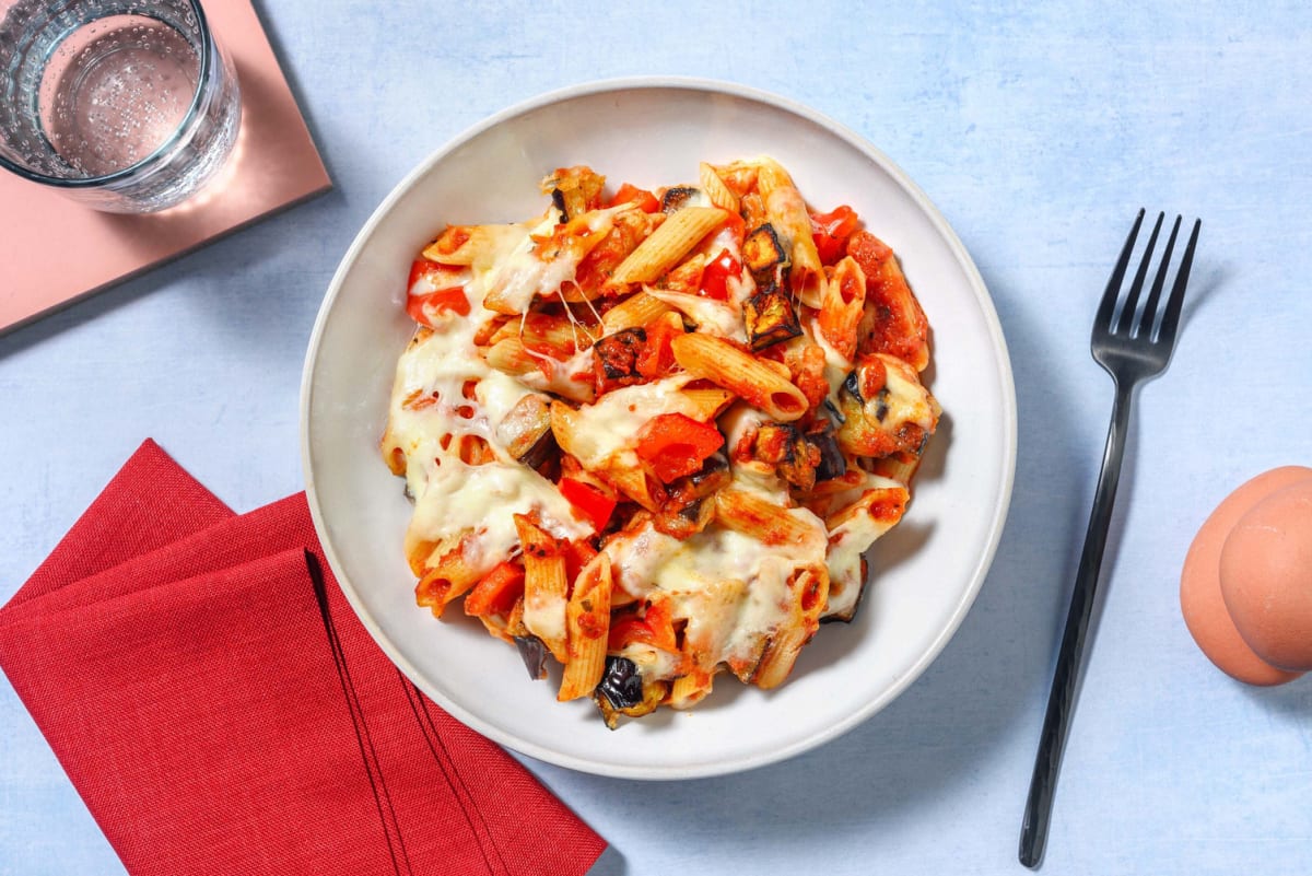 Double Cheese Ratatouille Pasta Al Forno