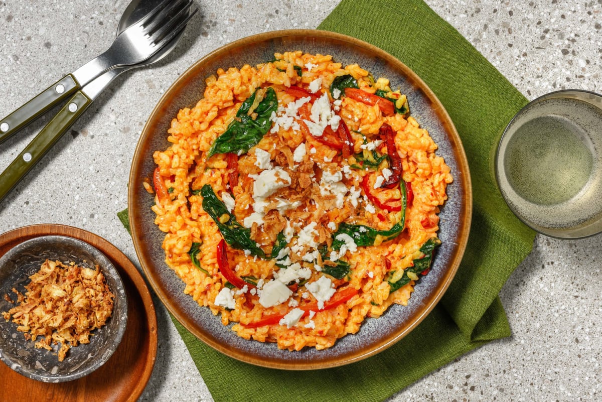 Oven-Baked Lemon and Veggie 'Nduja Risotto