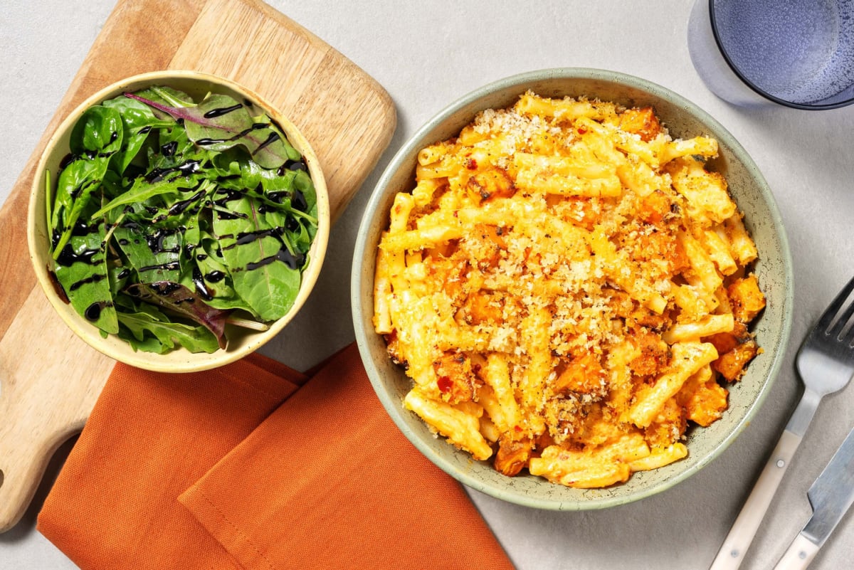 Veggie 'Nduja and Sweet Potato Mac & Cheese