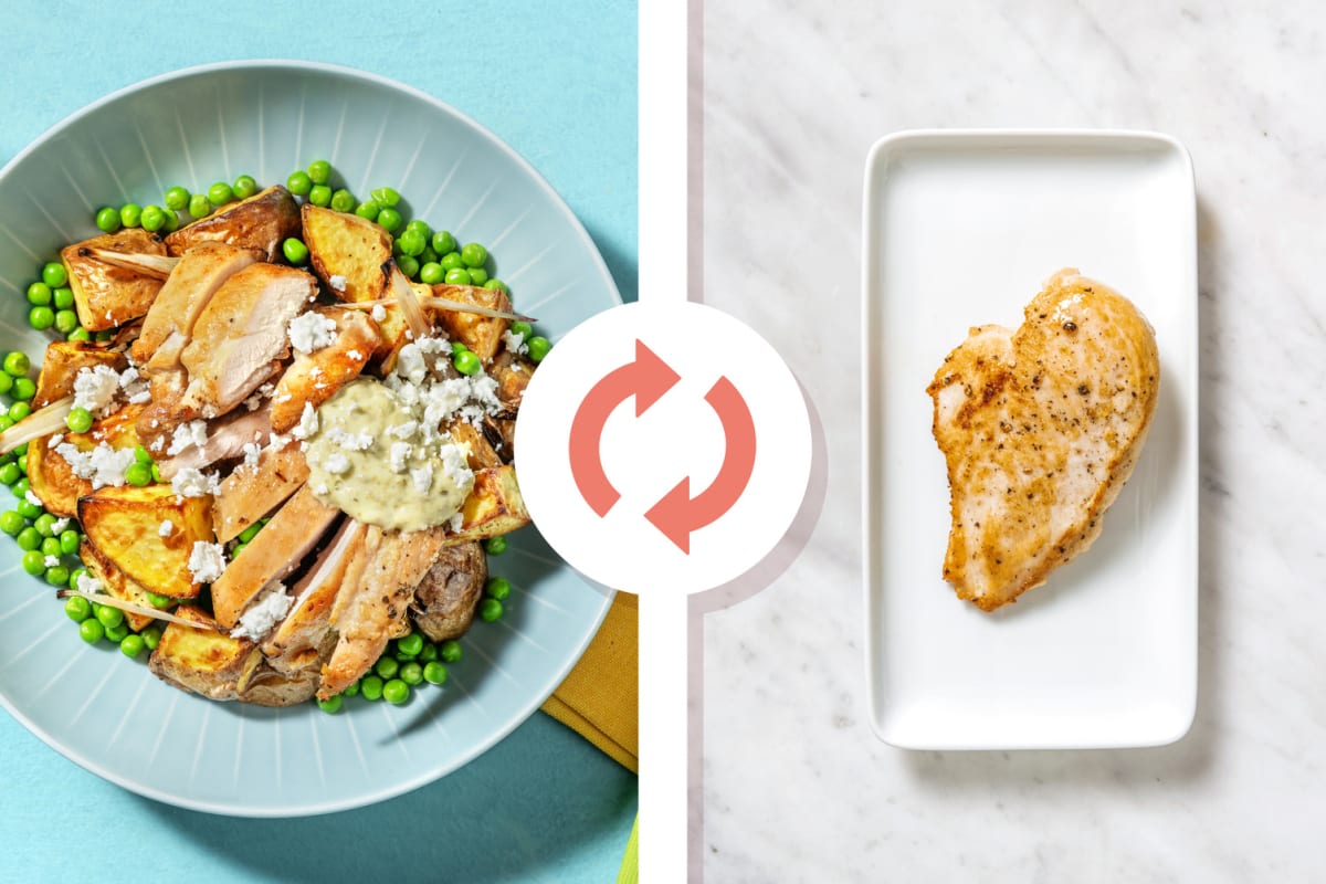 Spring Chicken Breast, Peas and Potatoes