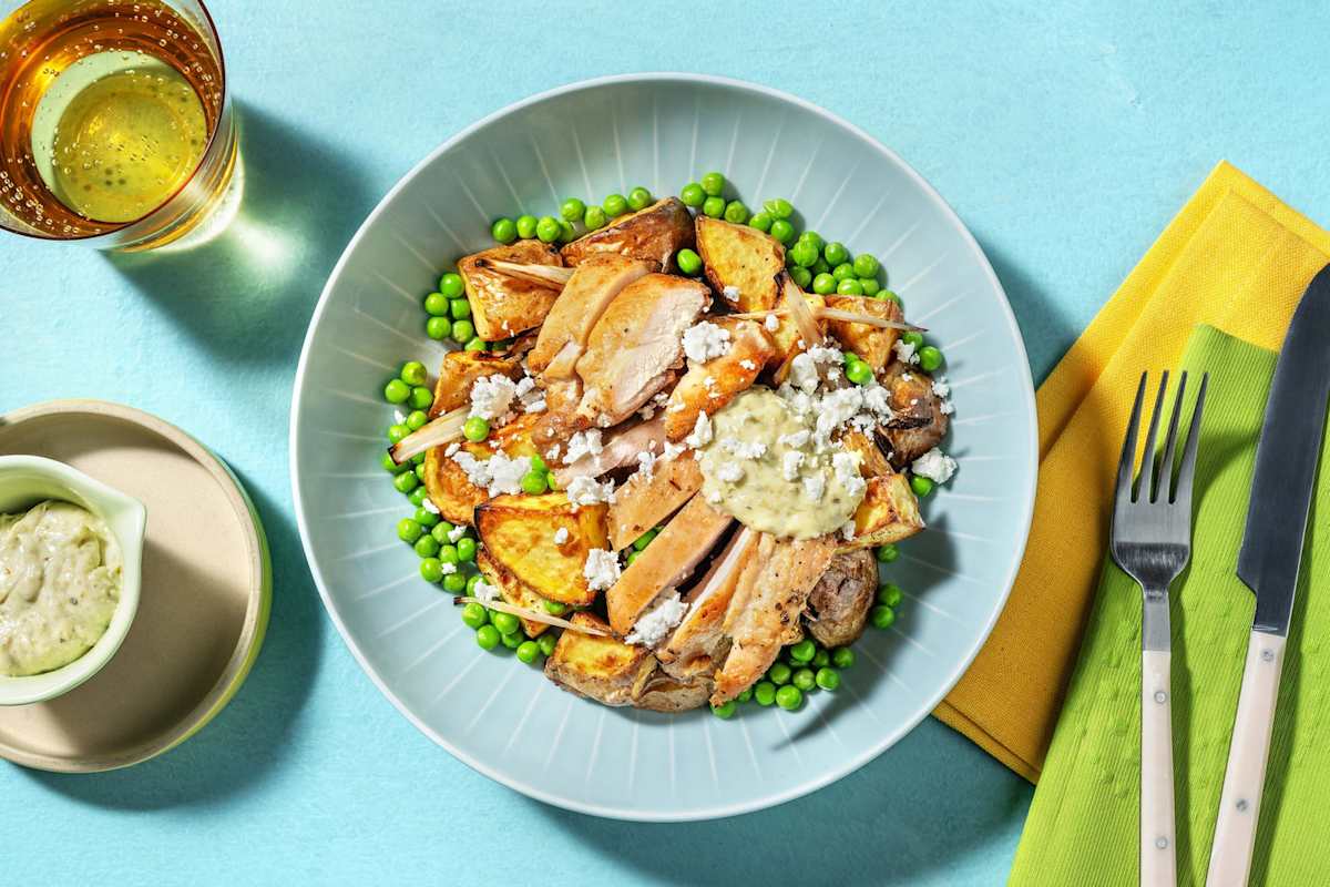 Spring Chicken Breast, Leek, Peas and Potatoes