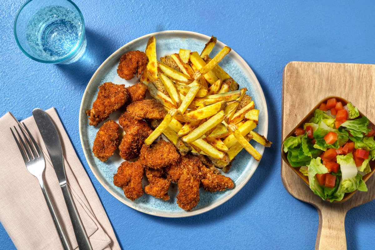 Golden Fried Chicken and Chips