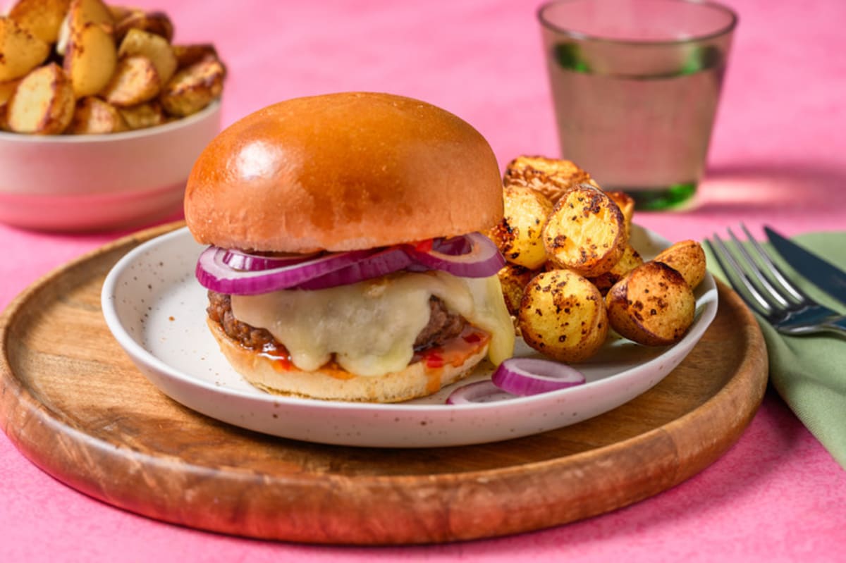Cheesy Mexican Spiced Burger