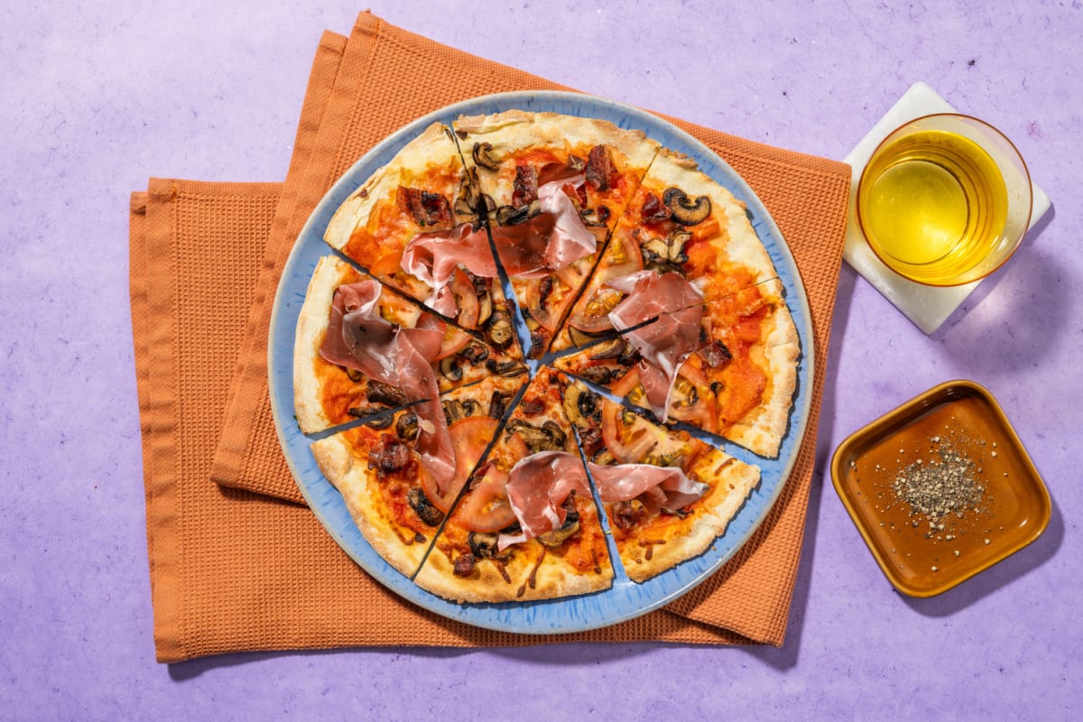 Serrano Ham and Cheese Pizza