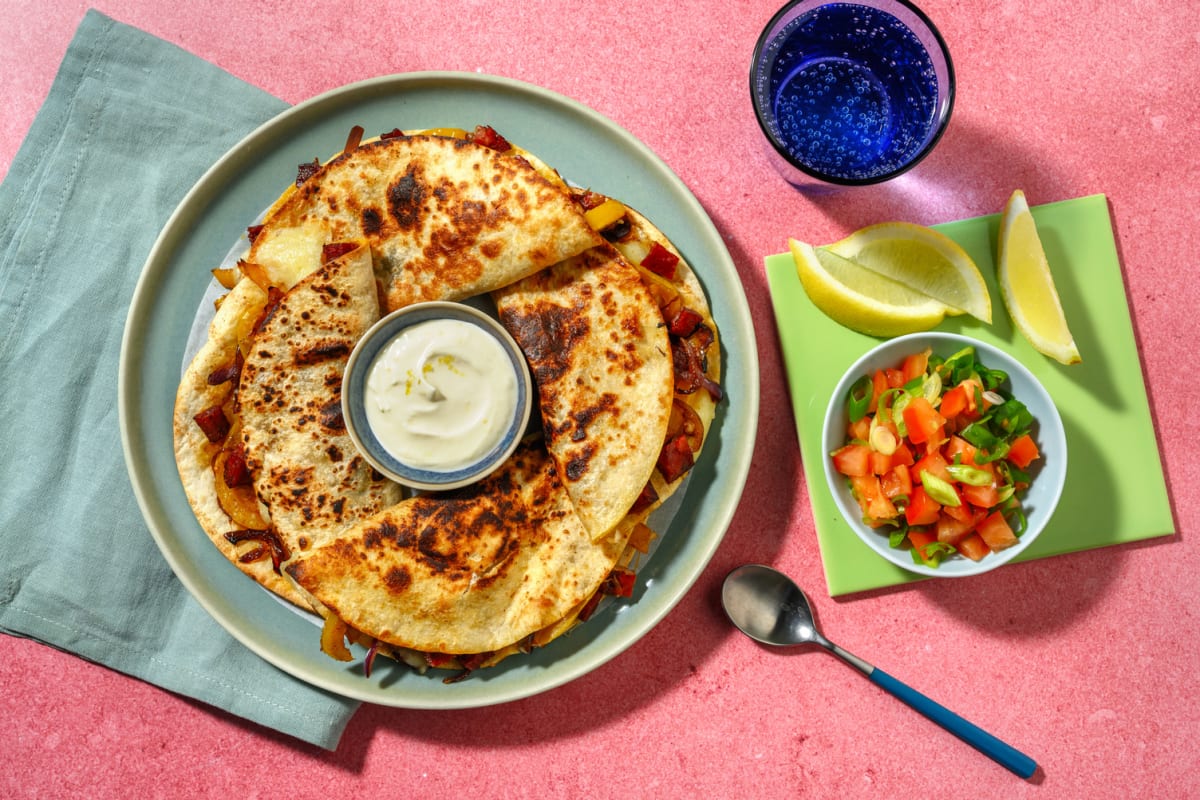 Cheese and Chorizo Quesadillas