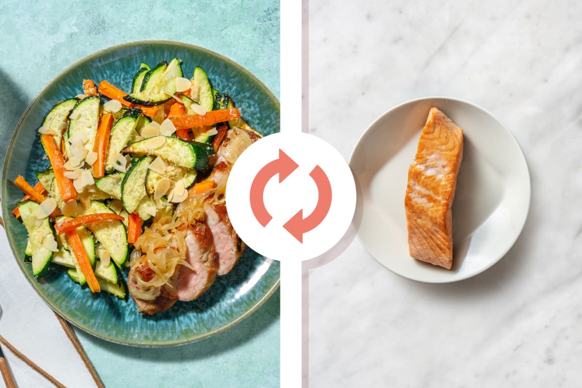 Salmone alle cipolle caramellate