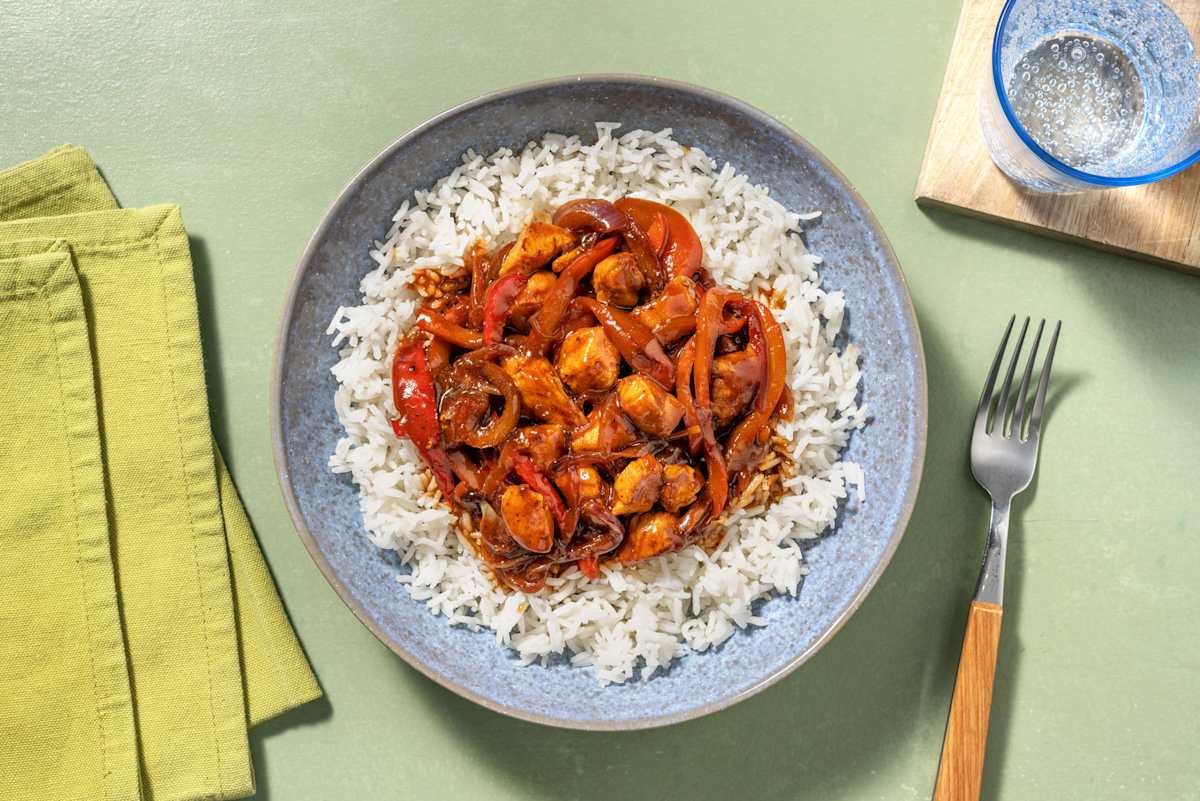 Sweet Sesame Chicken Breast on Rice