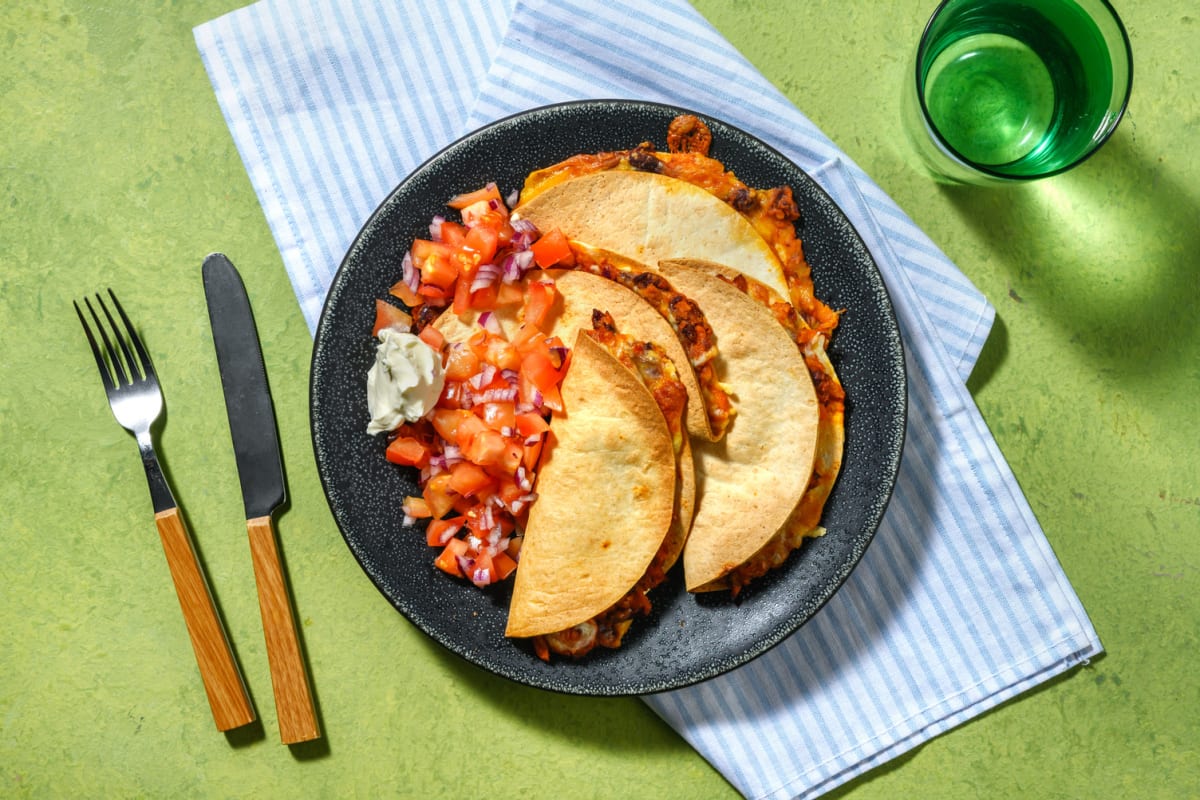 Spicy Bean Quesadillas