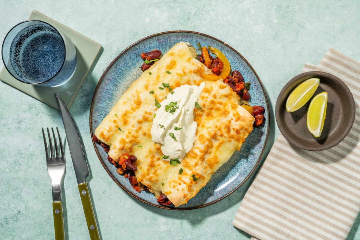 Cheese and Bean Enchiladas