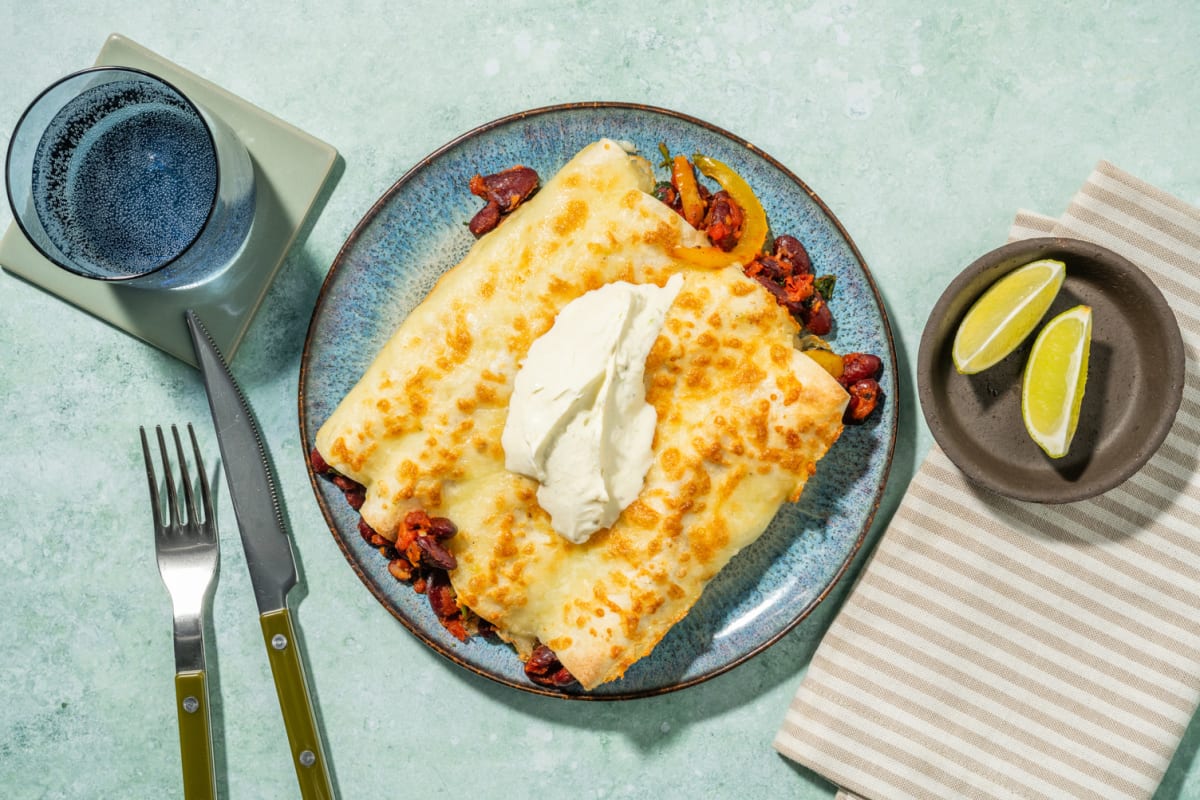 Cheese and Bean Enchiladas