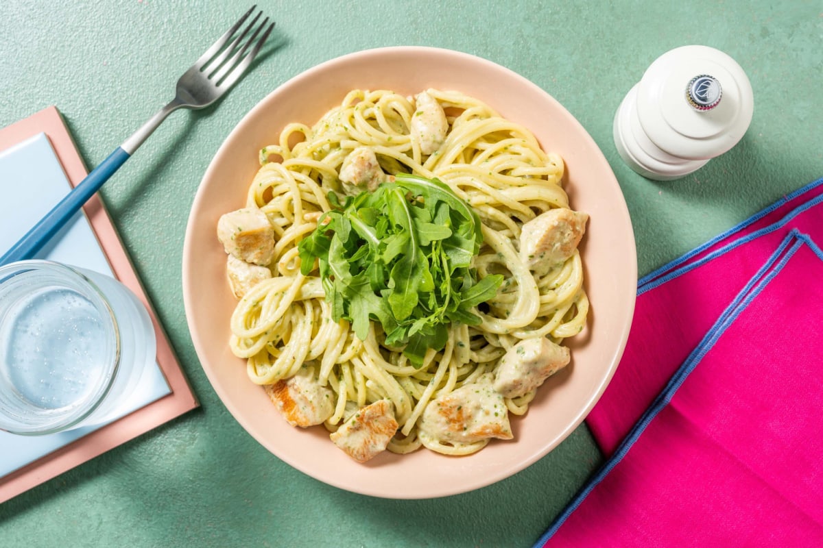 Presto Pesto Chicken Spaghetti