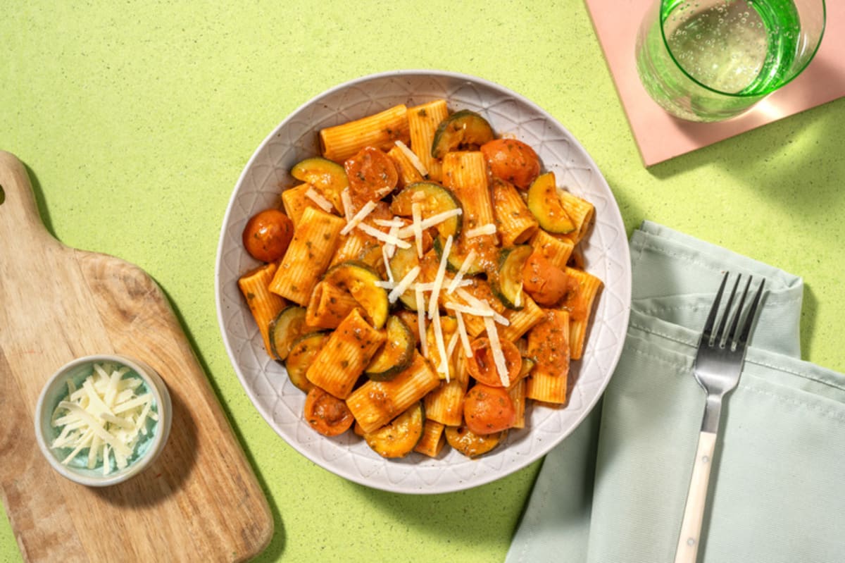 Charred Courgette Rigatoni