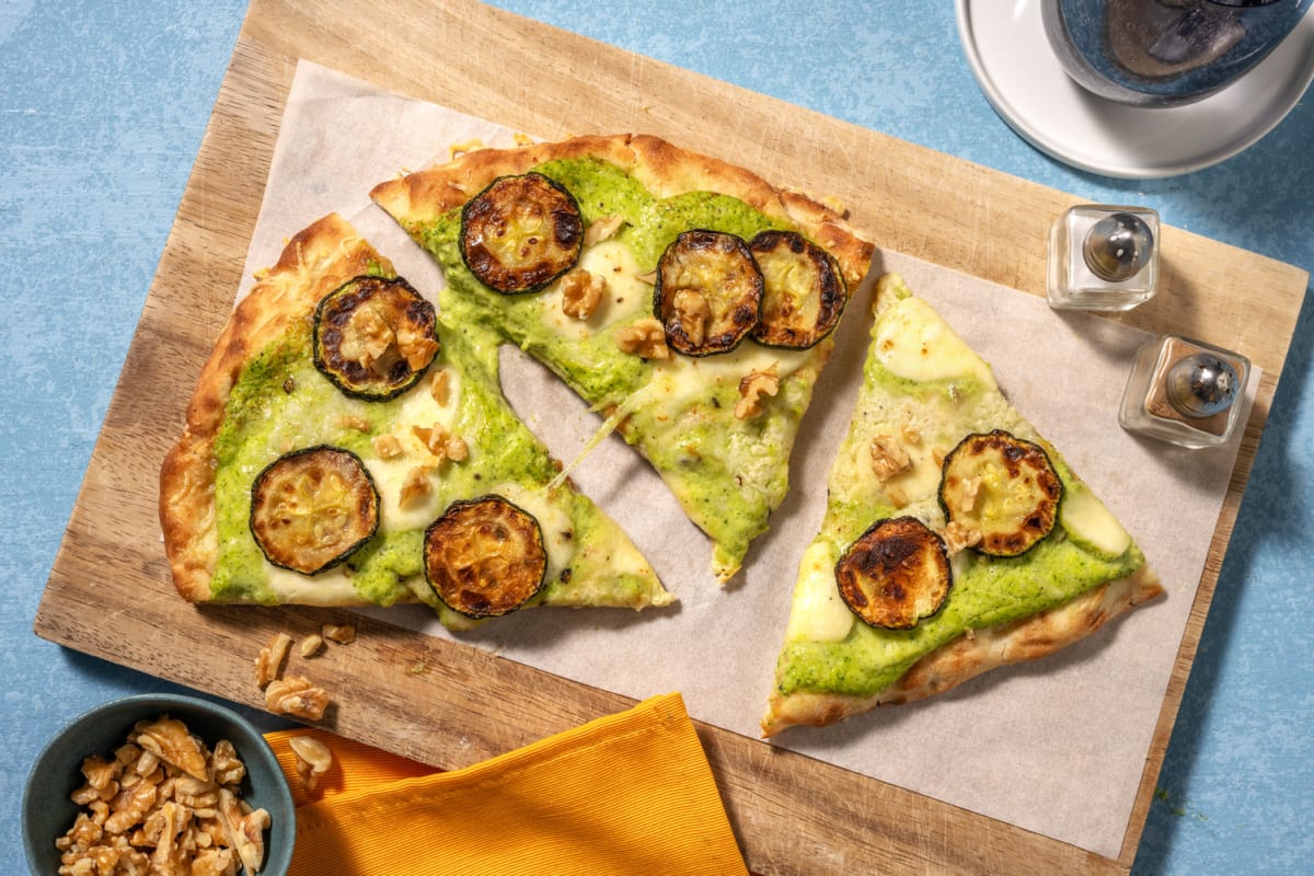 Pinsa alla "Nerano" zucchine e mozzarella